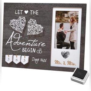 ✨ Inovayer Engagement Countdown Frame – Bride to Be Gift-Espresso